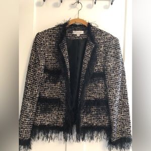 Emanuel Ungaro feather tweed blazer